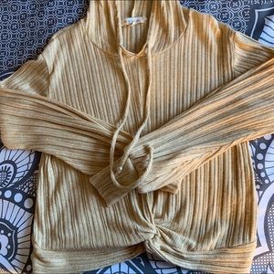 Lightweight knit hoodie sweatshirt